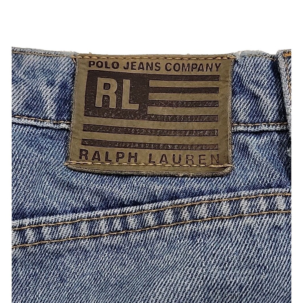 Vintage Polo Ralph Lauren Classic Straight Leg Blue Denim Jeans Men's 32x30